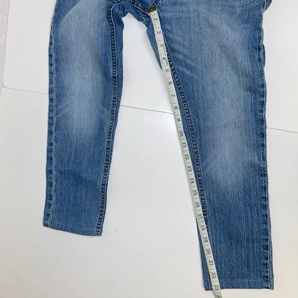 LEVI's 501 Skinny Jeans Blue Denim Children's 12 Hemmed Pants Adjustable Waist